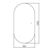 Зеркало Abber Kontur AG6302S 55х105 см, с подсветкой