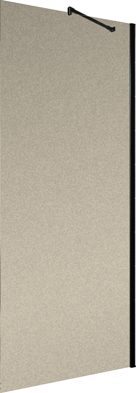 Душевая перегородка Maybahglass MGD-1354-6ш 99 см, профиль черный, стекло бронза матовое