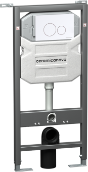 Система инсталляции для унитазов Ceramica Nova Envision Round CN1001W кнопка белая