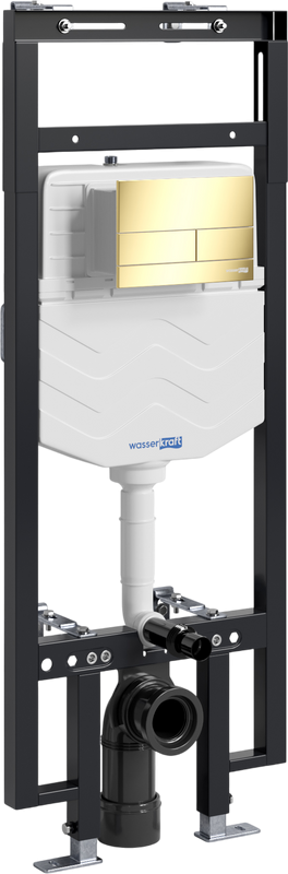 Система инсталляции для унитазов Wasserkraft Dinkel 58TLT.010.ME.PG04 с кнопкой смыва золото