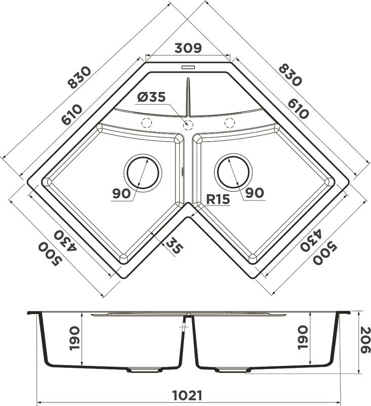 Мойка кухонная Omoikiri Sumi 83C белая