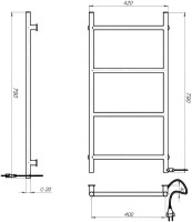Полотенцесушитель электрический EWRIKA Гера 40x80, белый