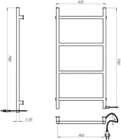 Полотенцесушитель электрический EWRIKA Гера 40x80, белый
