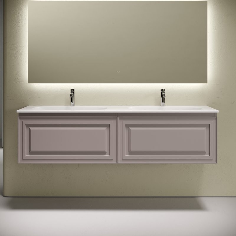 Тумба с раковиной Sancos Very 160 подвесная, doha soft, раковина CN7023