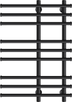 Полотенцесушитель электрический Secado Турин 3 80x55 см, подключение слева, матовый черный, лесенка