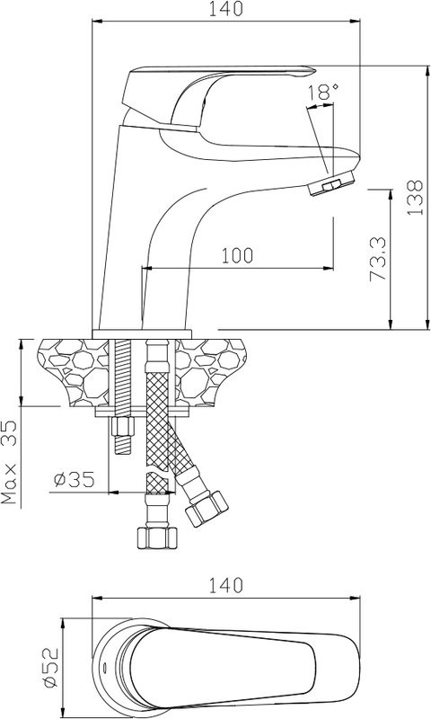 Смеситель для раковины Olive'S Evora 33100EV
