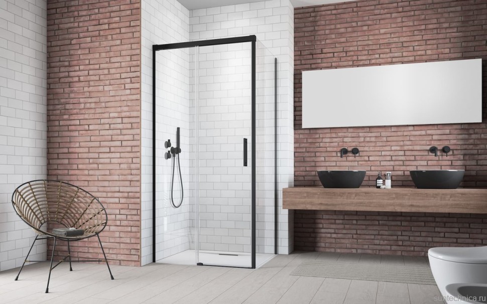 Душевой уголок Radaway Idea Black KDJ 100x75 L