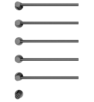 Полотенцесушитель электрический Wonzon & Woghand WW-AL315-GM С ВНУТРЕННЕЙ ЧАСТЬЮ, темный графит