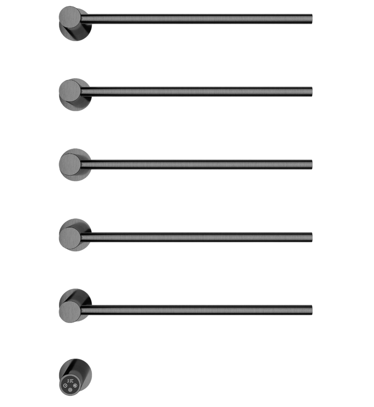 Полотенцесушитель электрический Wonzon & Woghand WW-AL315-GM С ВНУТРЕННЕЙ ЧАСТЬЮ, темный графит