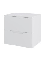 Тумба с раковиной Orange Line 60 подвесная, 2 ящика, матовая белая с раковиной B09-360W