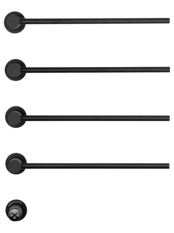 Полотенцесушитель электрический Wonzon & Woghand WW-A354-MB С ВНУТРЕННЕЙ ЧАСТЬЮ, черный матовый