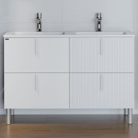 Тумба под раковину СаНта Вега 120 напольная, 4 ящика, белая