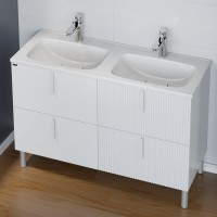 Тумба под раковину СаНта Вега 120 напольная, 4 ящика, белая