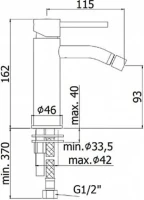 Смеситель для биде Paffoni Light LIG131NO Смеситель для биде Paffoni Light LIG131NO