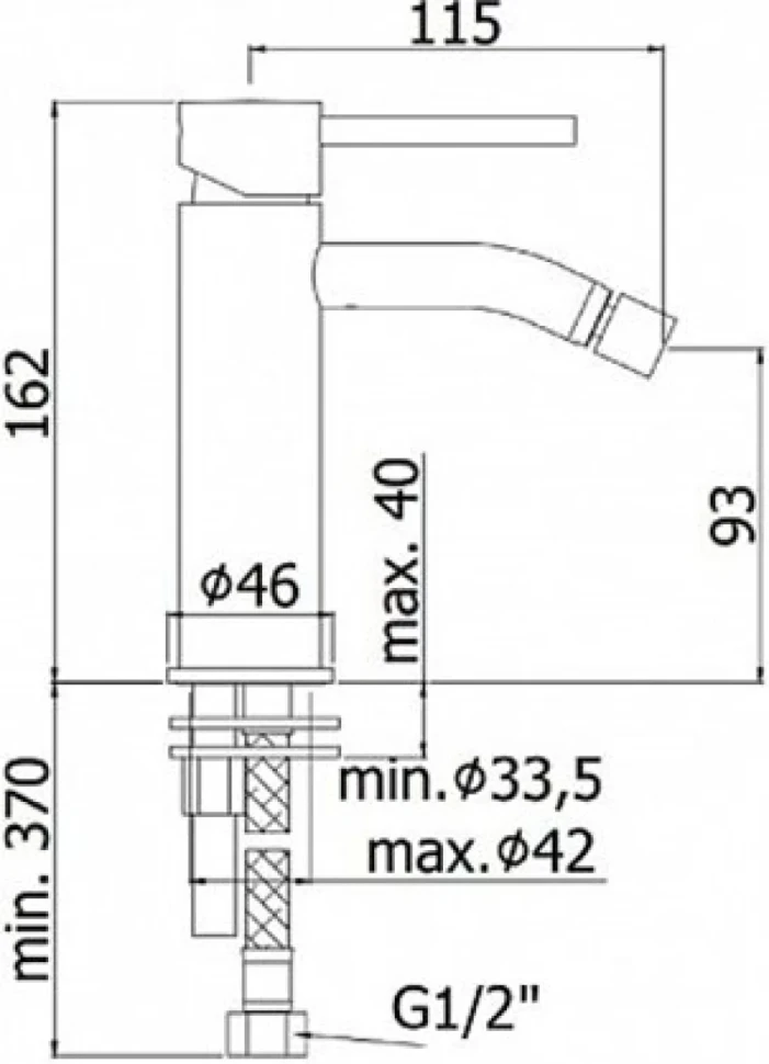 Смеситель для биде Paffoni Light LIG131NO