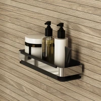 Полка IDDIS Optima Home SHE13SBi44 для душа, черная Полка IDDIS Optima Home SHE13SBi44 для душа, черная