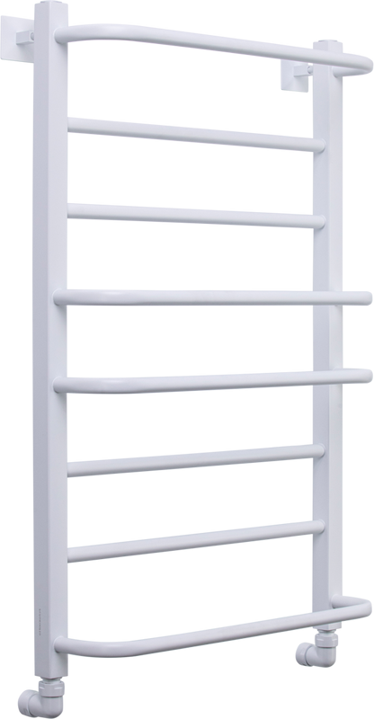 Полотенцесушитель водяной Comfysan Puro-K W-8 80х50 80x55 см, матовый белый, лесенка