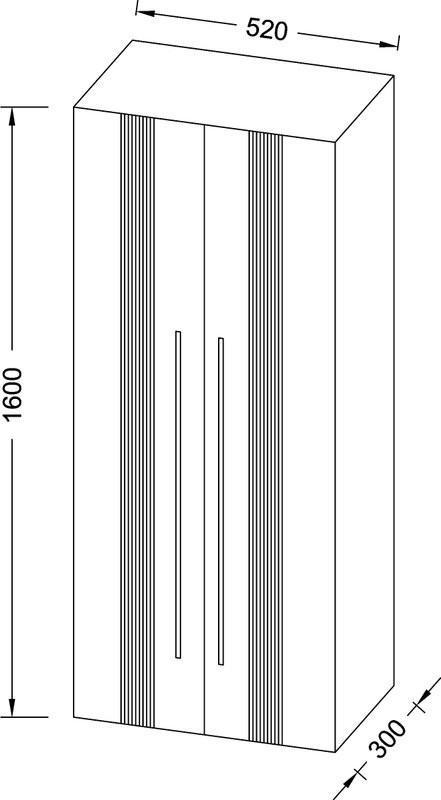 Шкаф пенал для ванной Sanvit Соната 2 белый