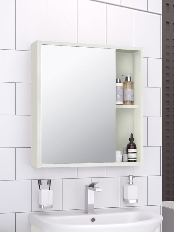 Зеркало-шкаф Runo Эко 52, белое