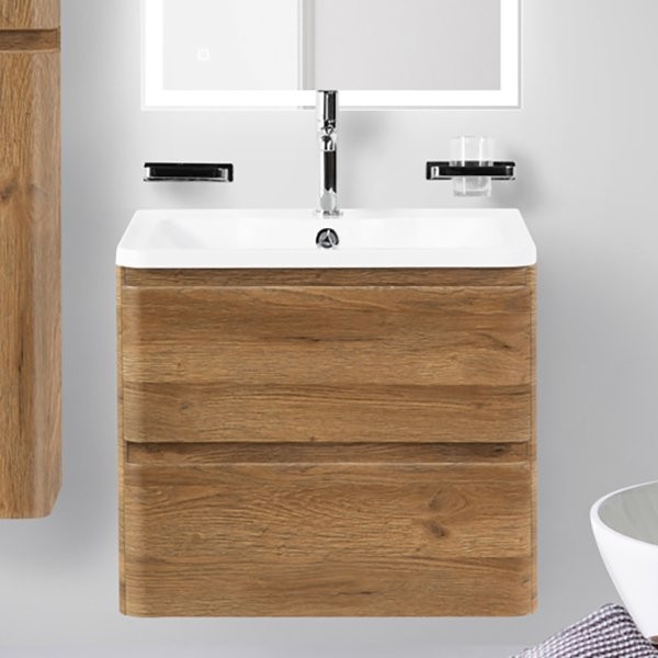 Тумба под раковину BelBagno Albano 60 подвесная, rovere rustico
