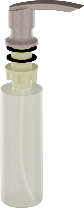 Мойка кухонная Ulgran U-400 302 песочная + дозатор U-02 песочный