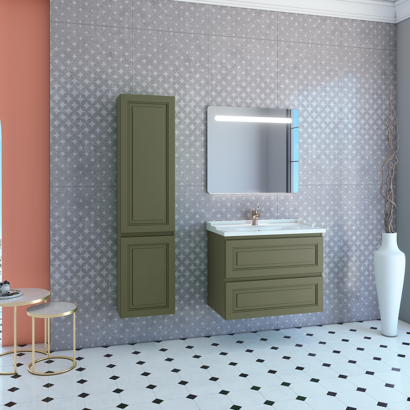 Тумба с раковиной Caprigo Wales Смальти 80 олива