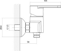 Смеситель для душа Cersanit Cari 63027 хром