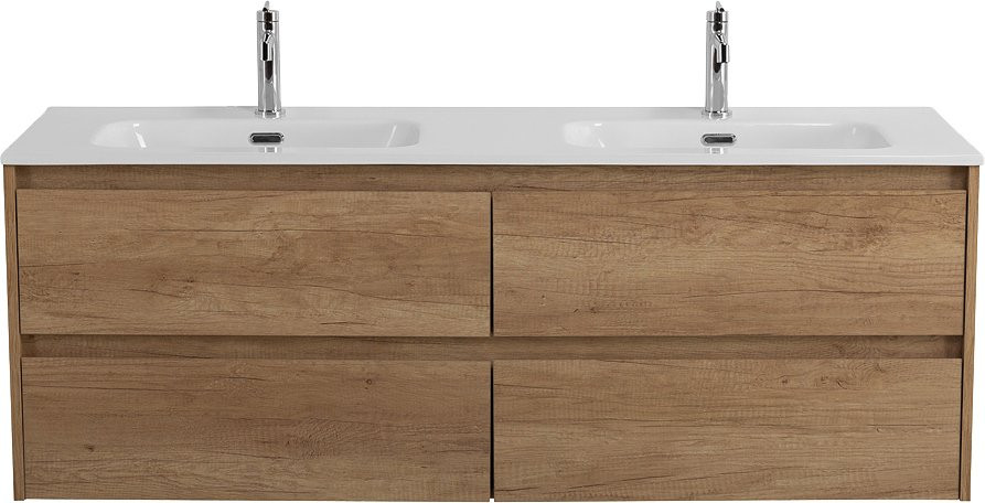 Тумба под раковину BelBagno Kraft 140 4 ящика, для двоих, rovere nebrasca nature