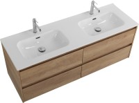 Тумба под раковину BelBagno Kraft 140 4 ящика, для двоих, rovere nebrasca nature