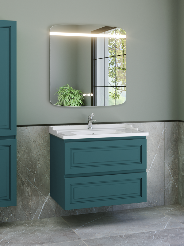 Мебель для ванной комнаты Caprigo Wales 80 изумрудно-бирюзовая