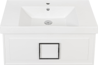 Мебель для ванной комнаты La Fenice Cubo 80 белая, ручка черная