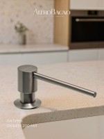 Дозатор для кухонной мойки AltroBagno Flusso 080503GM оружейная сталь Дозатор для кухонной мойки AltroBagno Flusso 080503GM оружейная сталь
