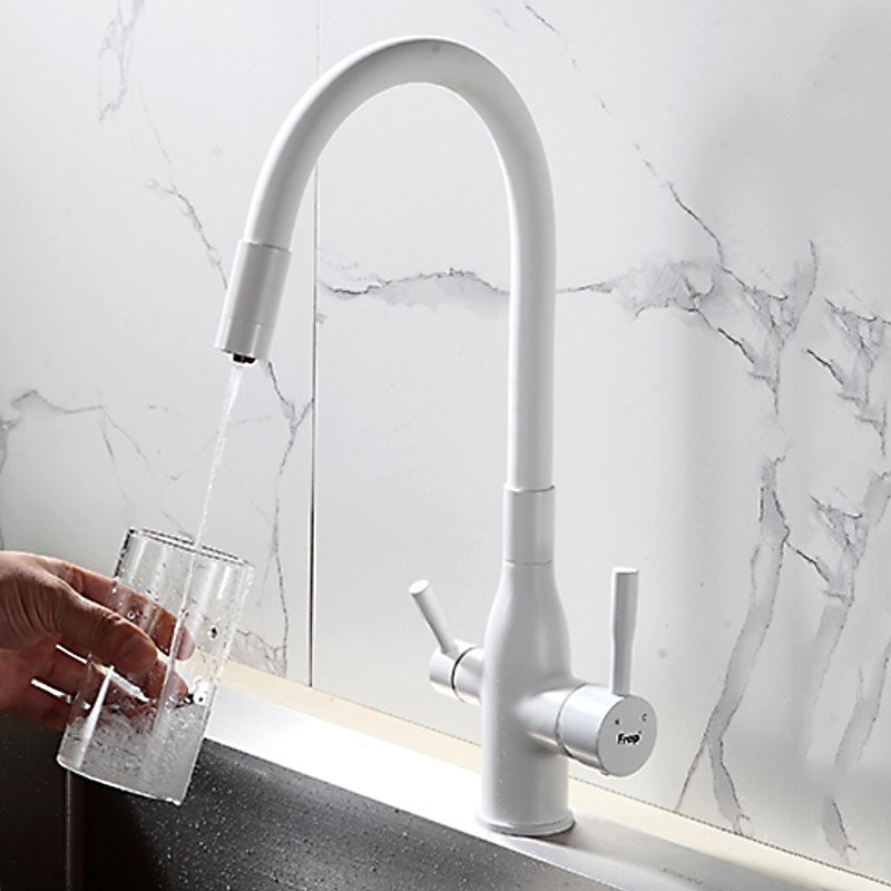 Смеситель для кухни Frap H69 F4396-8 белый