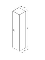 Шкаф-пенал для ванной Ravak Comfort SB 35 L/R глянцевый белый