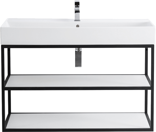 Консоль Cezares Cadro 100, 2-х ярусная, подвесная, белые полки