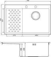 Мойка кухонная Seaman Eco Marino SMB-7851PLS с клапан-автоматом Мойка кухонная Seaman Eco Marino SMB-7851PLS с клапан-автоматом