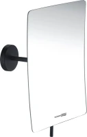 Косметическое зеркало Wasserkraft K-1001Black без подсветки, поворотное, черное матовое