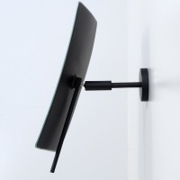 Косметическое зеркало Wasserkraft K-1001Black без подсветки, поворотное, черное матовое