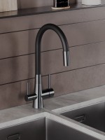 Смеситель для кухни Agger Elegant A3230355 с гибким изливом, оружейная сталь матовая