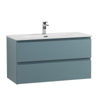 Тумба с раковиной BelBagno Kraft 90 подвесная, матовая голубая, раковина bb-8099-90