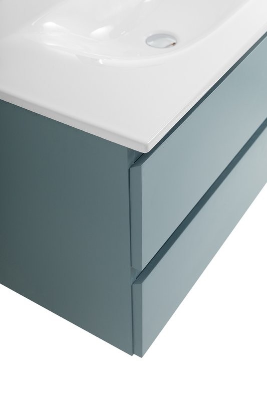 Тумба с раковиной BelBagno Kraft 90 подвесная, матовая голубая, раковина bb-8099-90