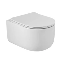 Унитаз подвесной BelBagno Soft-Tor BB084CH-TOR/SC безободковый, с микролифтом, смыв торнадо, белый глянцевый