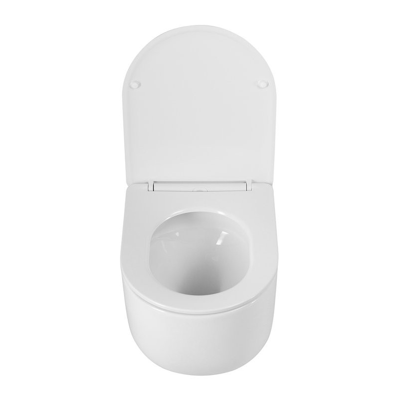Унитаз подвесной BelBagno Soft-Tor BB084CH-TOR/SC безободковый, с микролифтом, смыв торнадо, белый глянцевый