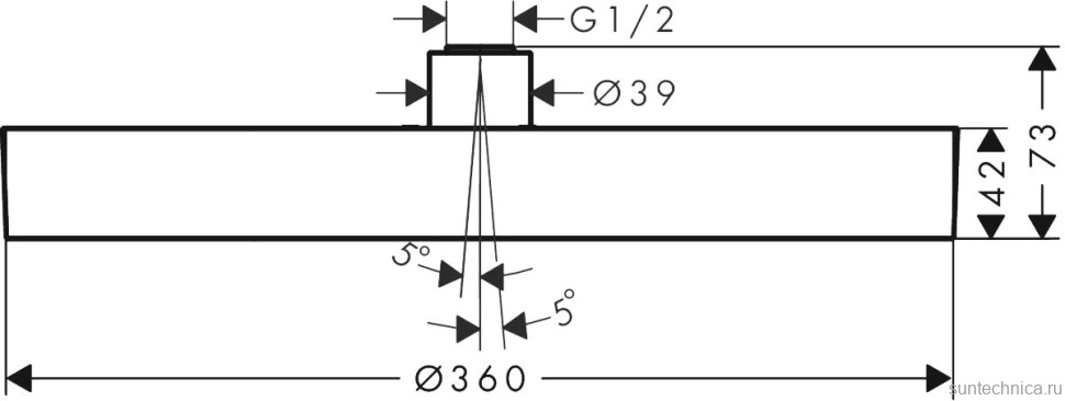 Верхний душ Hansgrohe Rainfinity 360 1jet 26231000 хром