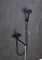 Смеситель с длинным изливом для ванны Haiba HB22816-7 черный