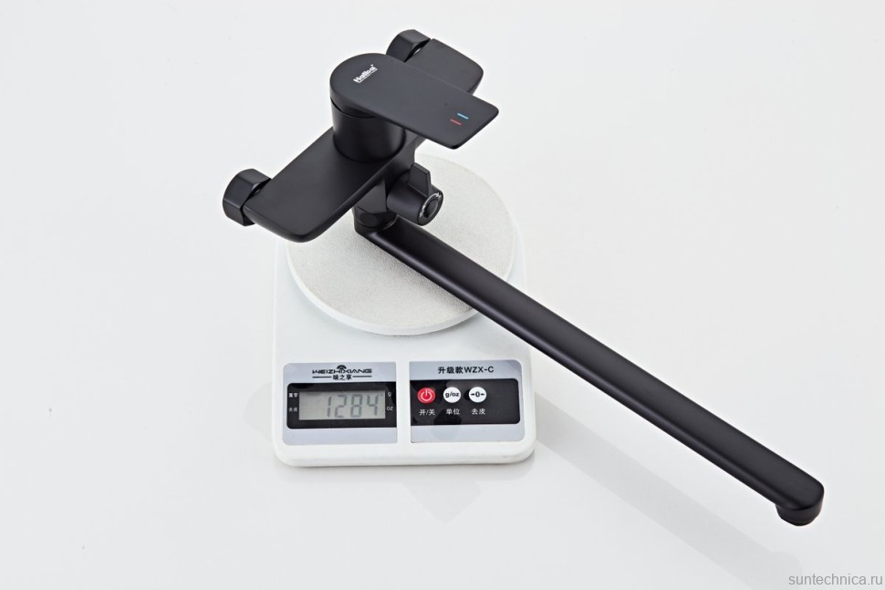 Смеситель с длинным изливом для ванны Haiba HB22816-7 черный