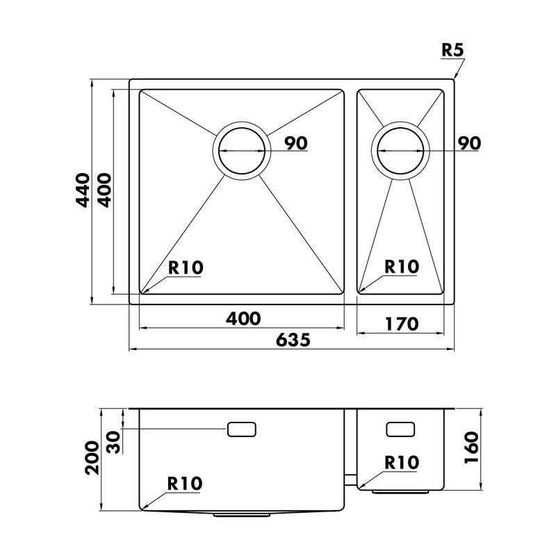 Мойка кухонная Seaman Eco Marino SME-635DR