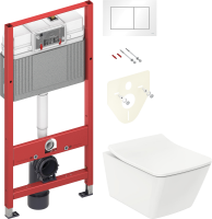 Комплект Унитаз подвесной Toto SP CW532Y с микролифтом + Инсталляция TECE Base 9400413 4 в 1 с кнопкой смыва