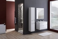 Шкаф пенал для ванной Aquanet Модена 35 L белый