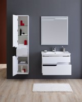 Шкаф пенал для ванной Aquanet Модена 35 L белый